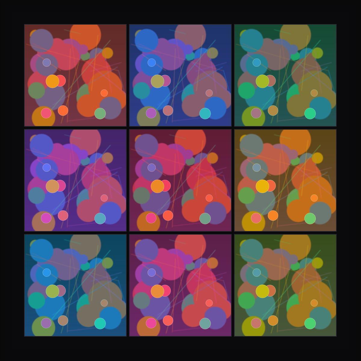 9-Color Grid (3×3) - Artile